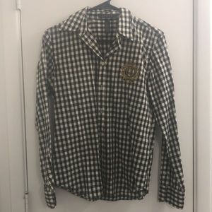 Ralph Lauren S gingham plaid button down size S